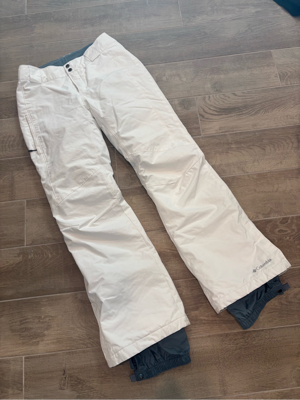 Columbia Women's White Snow Pants Ski Snowboard Insulated Omnitech Winter S